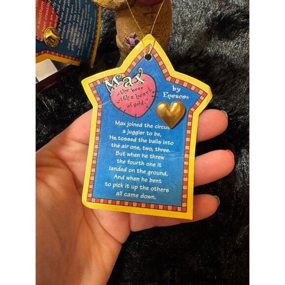 Vintage 1996 Jim Shore Enesco MAX The Bear With Heart Of Gold Original Tags - Picture 9 of 11